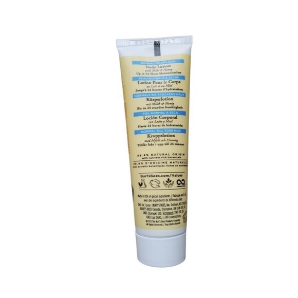 Burt's Bees Body Lotion with Milk & Honey 1 oz Travel Size Normal to Dry Skin - Picture 2 of 3